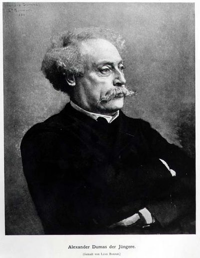 Portrait of Alexander Dumas fils (1824-95) 1886 by German School